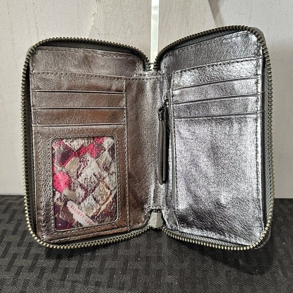 Elliott Lucca Pewter Woven Leather Wristlet Wallet - Picture 8 of 8